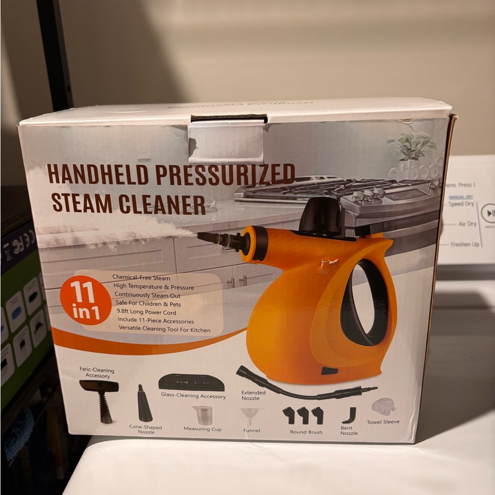 Handheld Pressurized Steam Cleaner - Orange